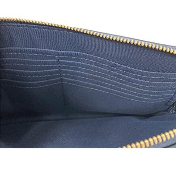 COACH Women's Double Zip Wallet Wristlet Style No C5610 Midnight - One Size - Picture 3 of 3